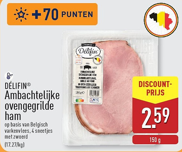Ambachtelijke ovengegrilde ham