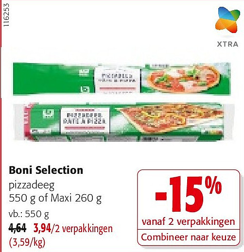 Boni Selection pizzadeeg 550 g