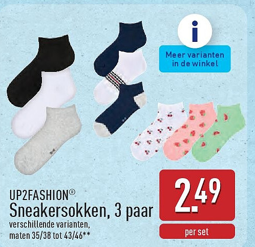 Sneakersokken, 3 paar