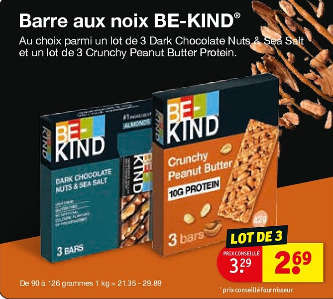 Barre aux noix BE-KIND® LOT DE 3