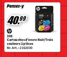 Hp 308 Cartouches d’encre Noir/Trois couleurs 2 pièces