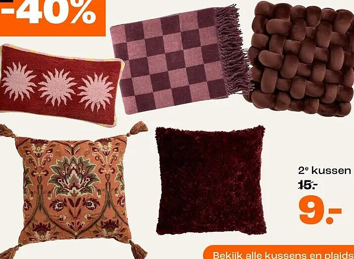 Alle sierkussens en plaids