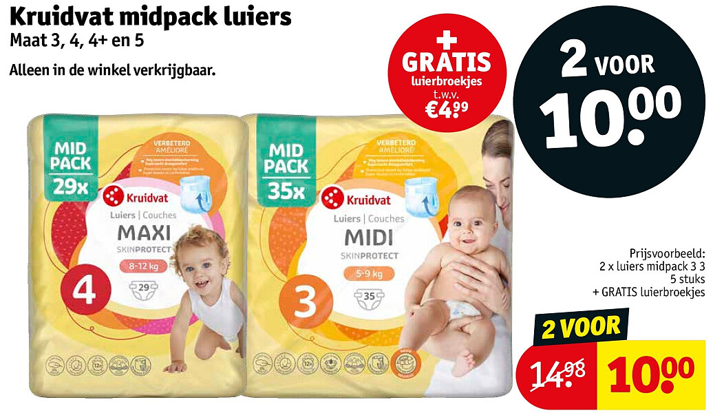 Kruidvat midpack luiers