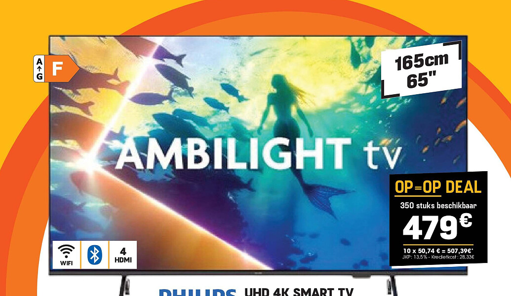 Philips UHD 4K SMART TV 65PUS8001/12 BE