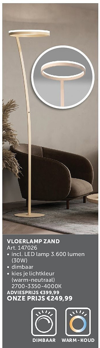 VLOERLAMP ZAND