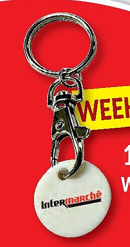 Sleutelhanger met winkelwagenmuntje