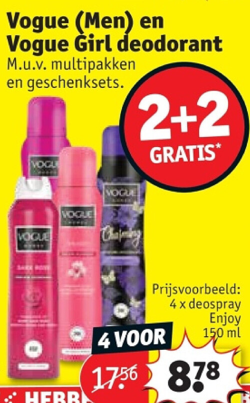 Vogue (Men) en Vogue Girl deodorant