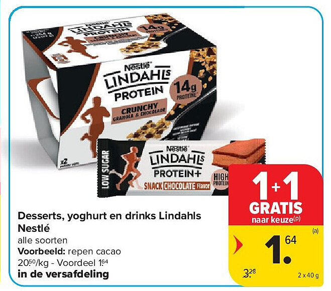 Desserts, yoghurt en drinks Lindahls Nestlé