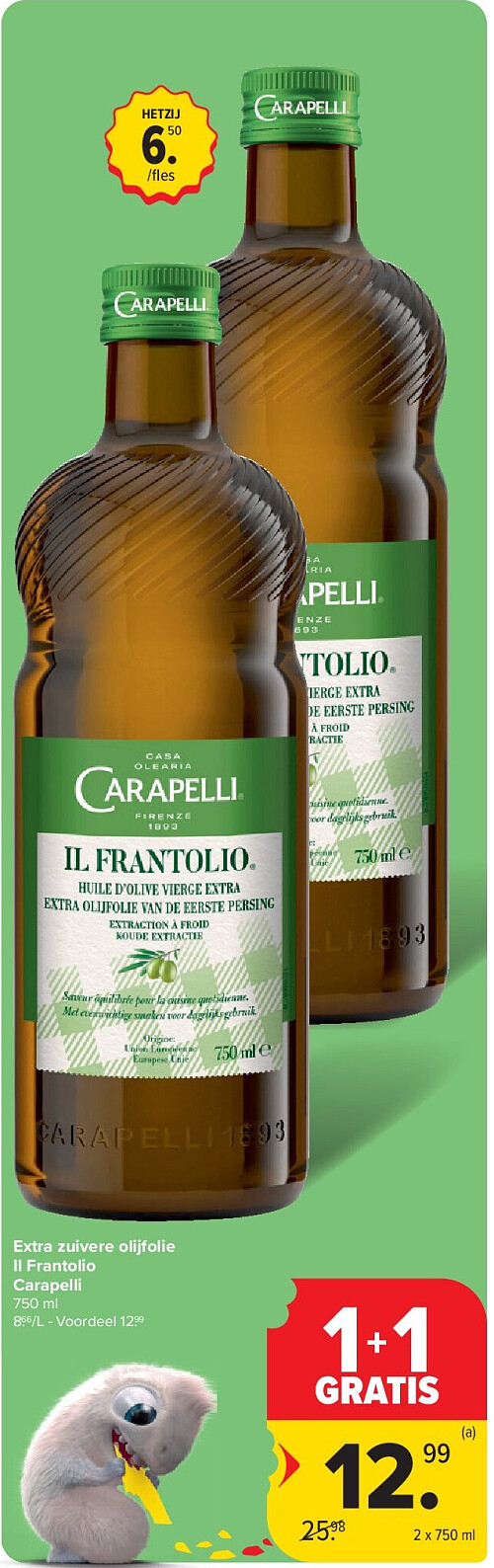 Extra zuivere olijfolie Il Frantolio Carapelli