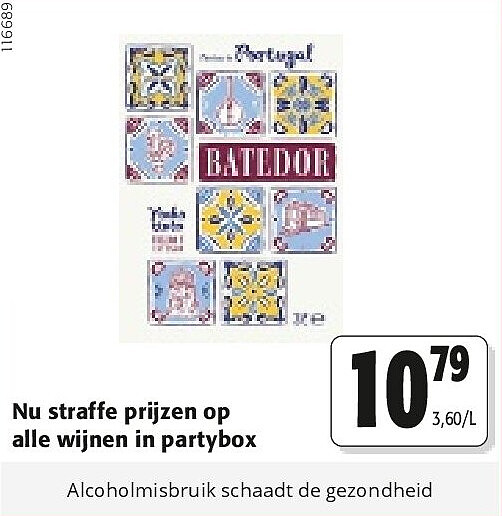 Nu straffe prijzen op alle wijnen in partybox