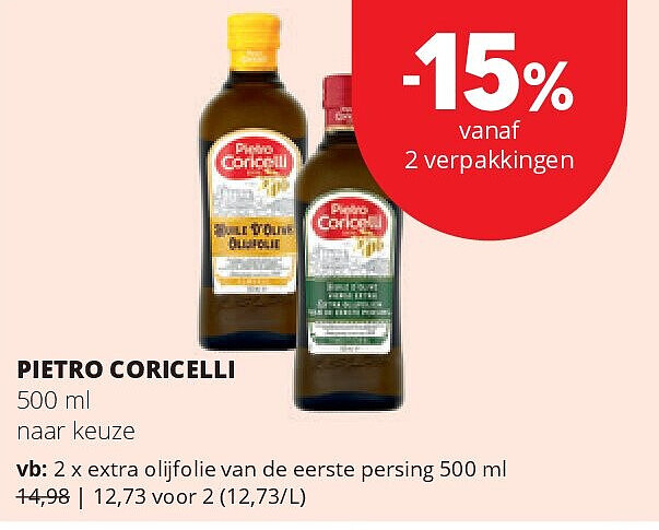 PIETRO CORICELLI extra olijfolie van de eerste persing 500 ml