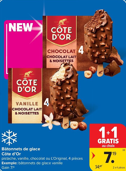 Bâtonnets de glace Côte d’Or