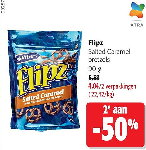 Flipz Salted Caramel pretzels 90 g