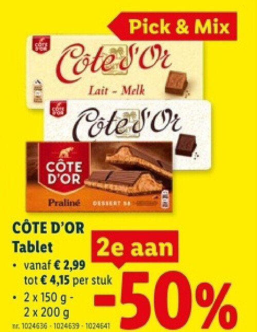 CÔTE D'OR Tablet