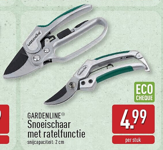 Snoeischaar met ratelfunctie
