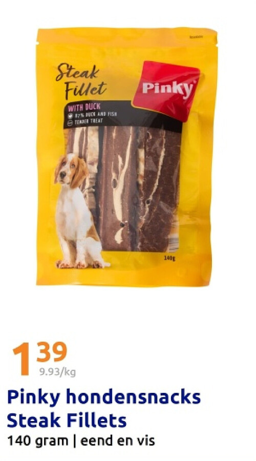 Pinky hondensnacks Steak Fillets