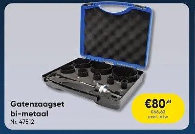 Gatenzaagset bi-metaal Nr. 47512