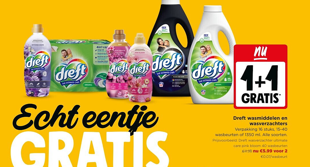 Dreft wasmiddelen en wasverzachters