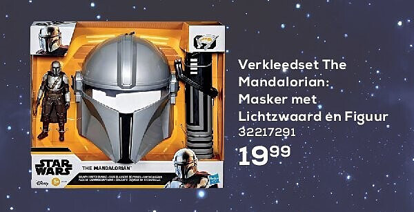 Verkleedset The Mandalorian: Masker met Lichtzwaard en Figuur