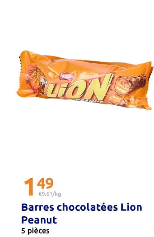 Barres chocolatées Lion Peanut