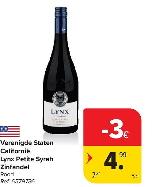 Verenigde Staten Californië Lynx Petite Syrah Zinfandel