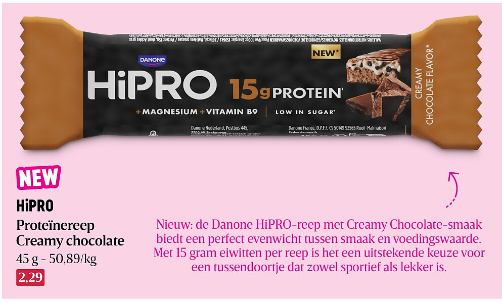 HiPRO Proteïnereep Creamy chocolate