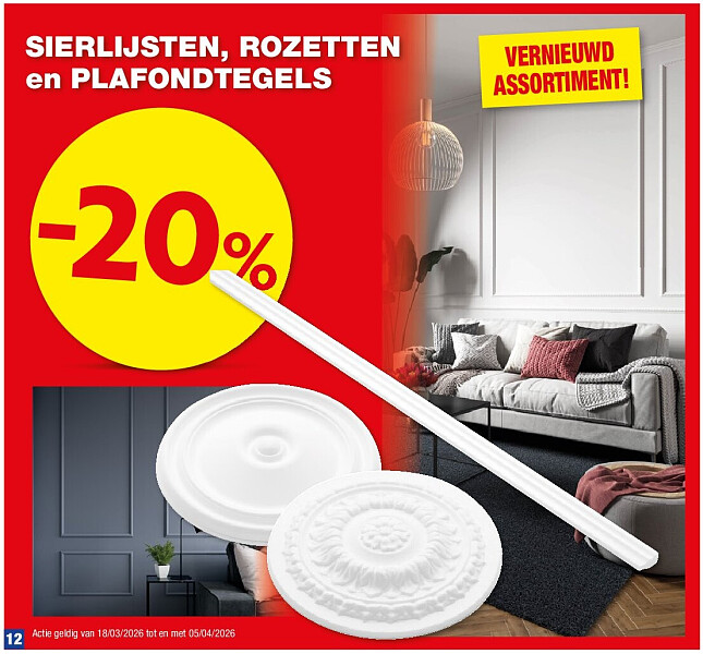 SIERLIJSTEN, ROZETTEN en PLAFONDTEGELS