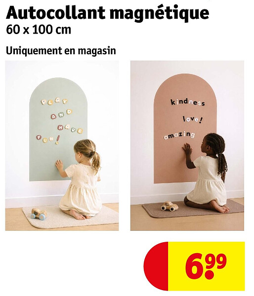 Autocollant magnétique 60 x 100 cm