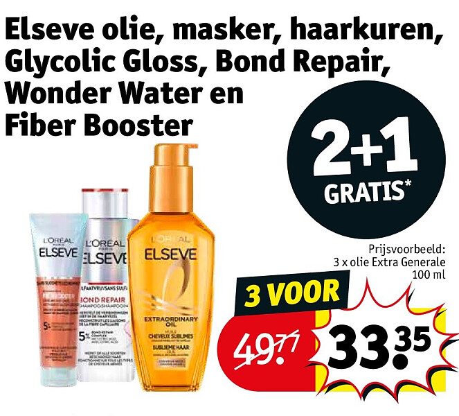 Elseve olie, masker, haarkuren, Glycolic Gloss, Bond Repair, Wonder Water en Fiber Booster