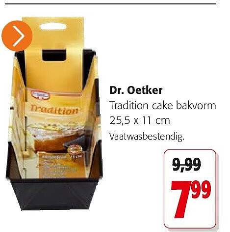 Dr. Oetker Tradition cake bakvorm 25,5 x 11 cm