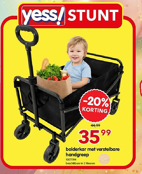 bolderkar met verstelbare handgreep