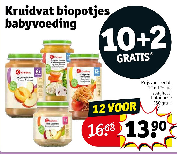 Kruidvat biopotjes babyvoeding