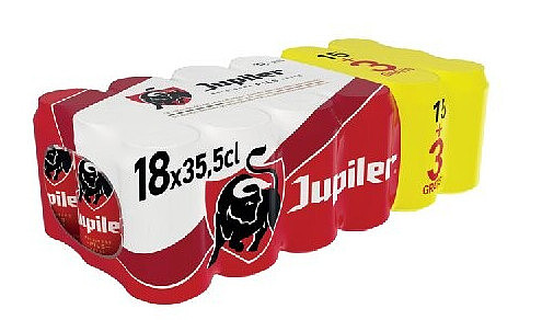 Jupiler pils blik 18 x 35,5 cl
