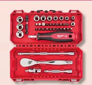 Dopsleutelset 1/4" in PACKOUT ready box