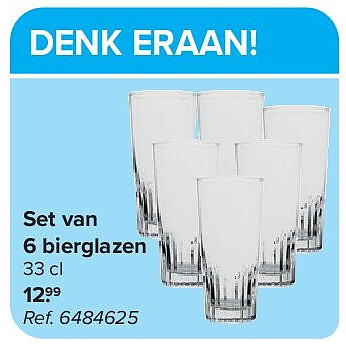 Set van 6 bierglazen