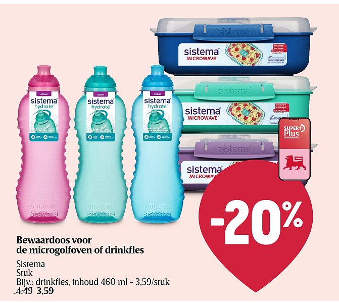 Bewaardoos voor de microgolfoven of drinkfles