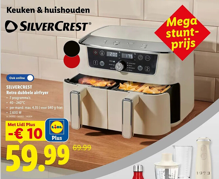 Retro dubbele airfryer