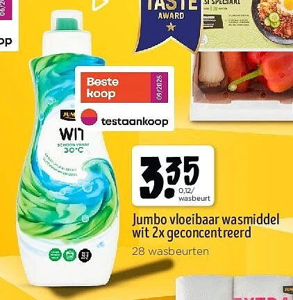 Jumbo vloeibaar wasmiddel wit 2x geconcentreerd