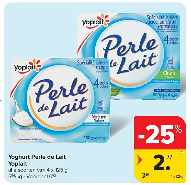 Yoghurt Perle de Lait Yoplait