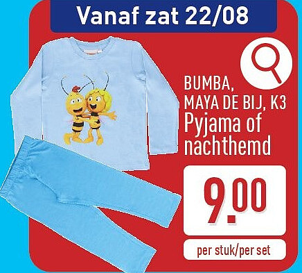 BUMBA, MAYA DE BIJ, K3 Pyjama of nachthemd