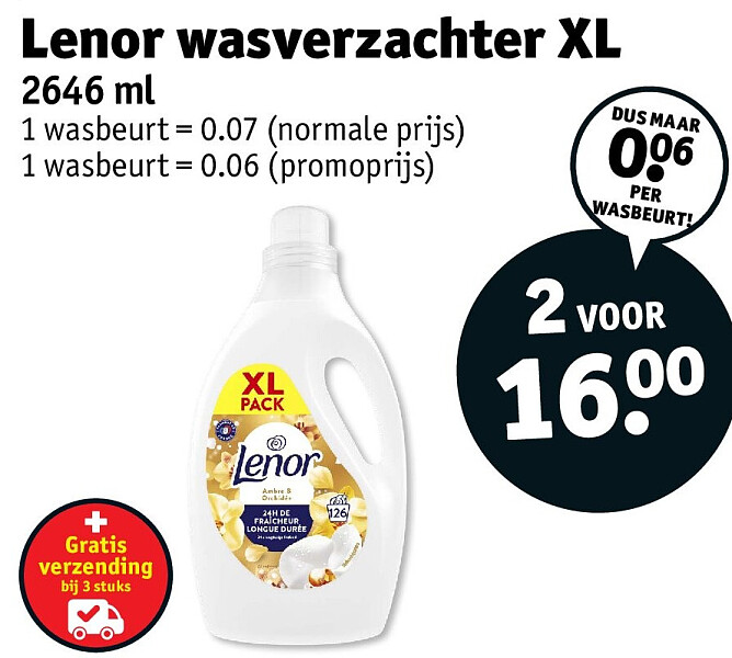 Lenor wasverzachter XL 2646 ml 2 VOOR