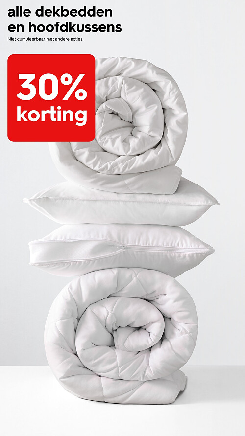 alle dekbedden en hoofdkussens
