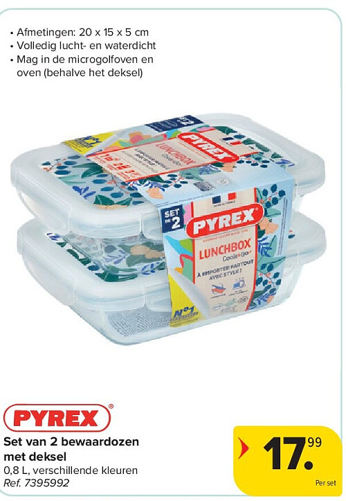 Set van 2 bewaardozen met deksel