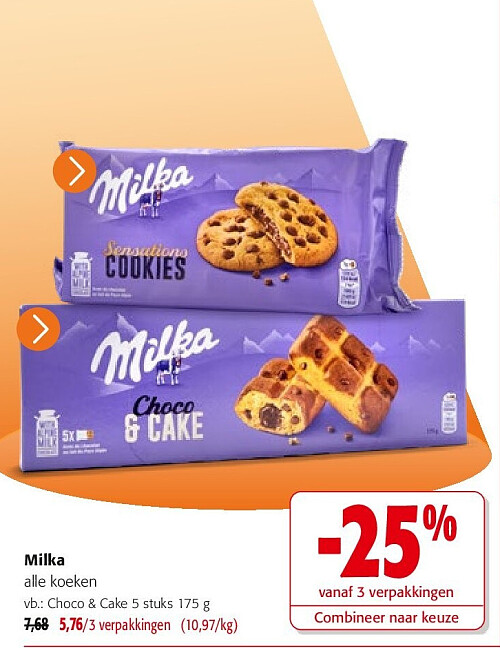 Milka Choco & Cake 5 stuks 175 g