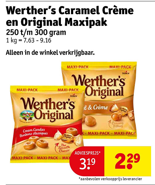 Werther’s Caramel Crème en Original Maxipak