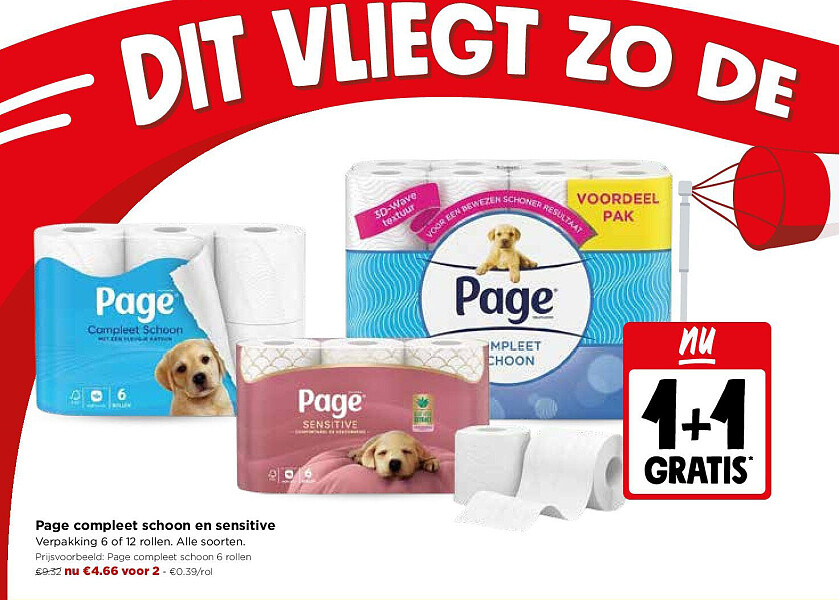 Page compleet schoon en sensitive