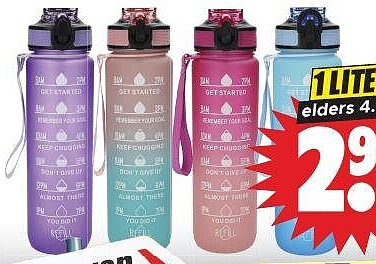 Alpina drinkfles met rietje