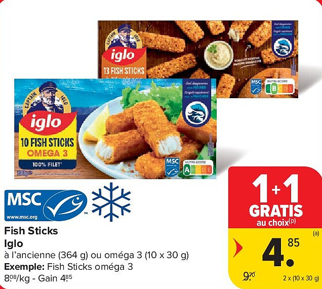 Fish Sticks Iglo 2 x (10 x 30 g)