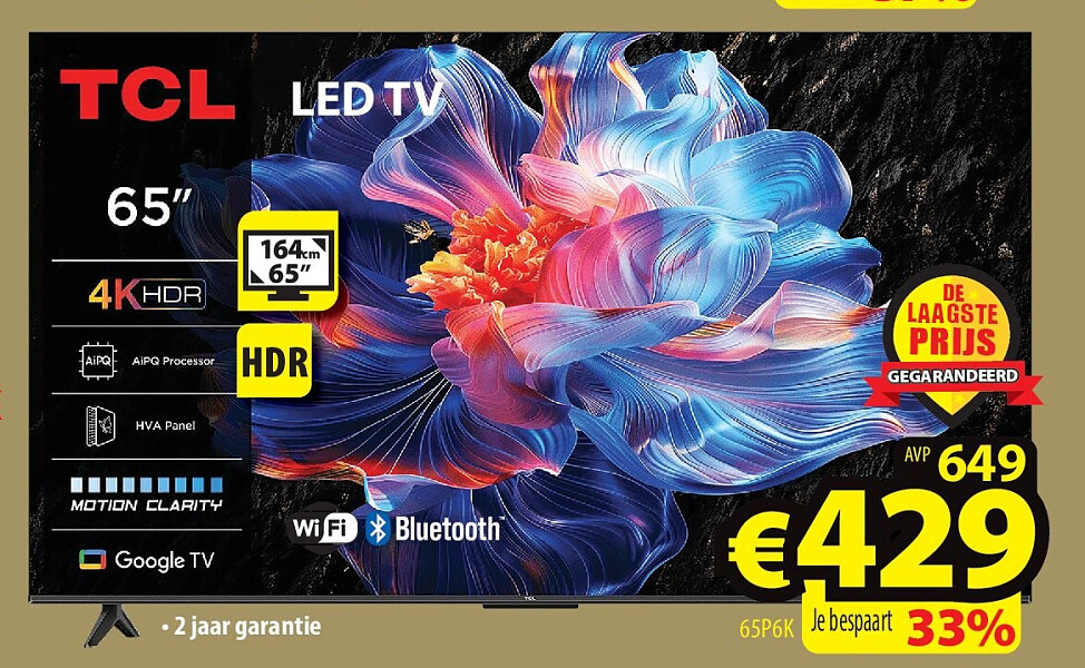 TCL 65 inch LED TV 65P6K