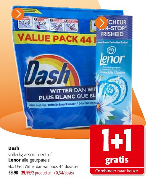 Dash Witter dan wit pods 44 dosissen
